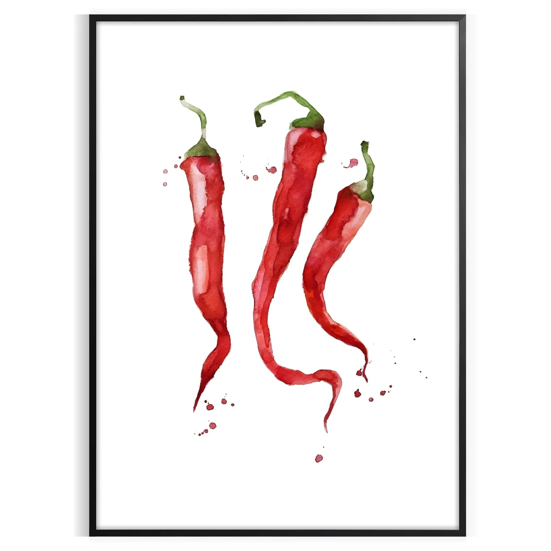 kitchen aesthetic pepper poster rich brown vibrant green hues stunning wall art perfect gift culinary enthusiast ideal size A4 cm A0 space today