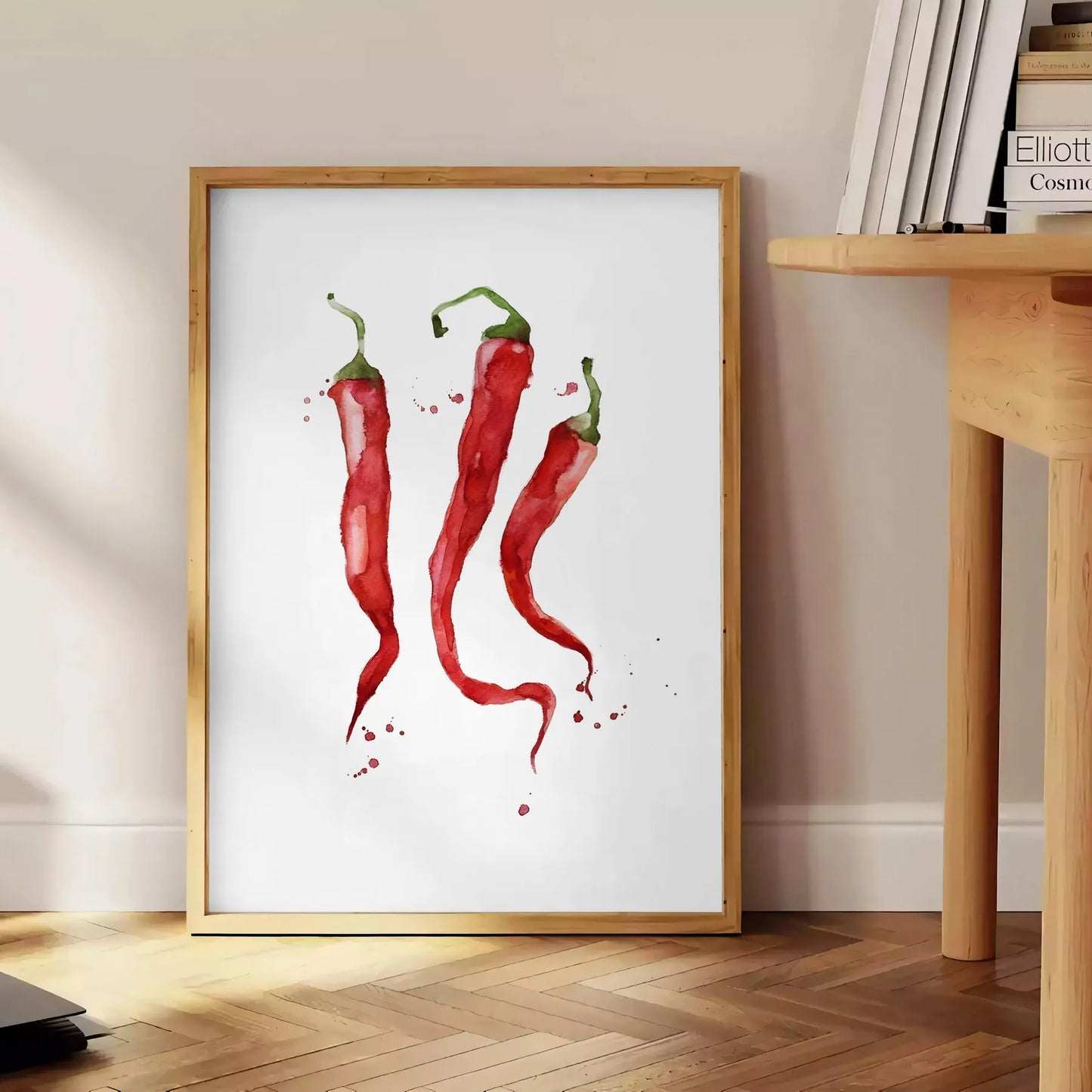 kitchen aesthetic pepper poster rich brown vibrant green hues stunning wall art perfect gift culinary enthusiast ideal size A4 cm A0 space today