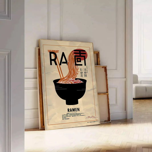 kitchen ramen lover paradise stunning black brown poster wall art unique gift artwork essence bustling sizes A4 cm A0