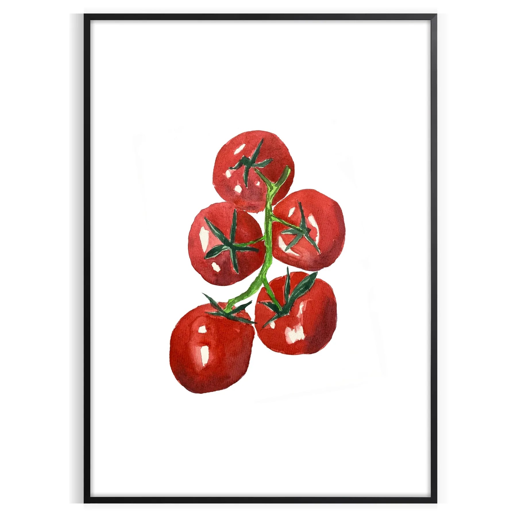 kitchen captivating tomatoes poster earthy brown lush green tones vibrant wall art perfect food lovers ideal gift space stunning artwork print